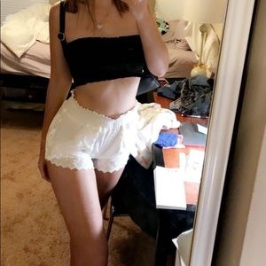 White Lacey shorts